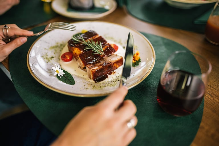 Professional food photography of a styled dish for a cookbook page