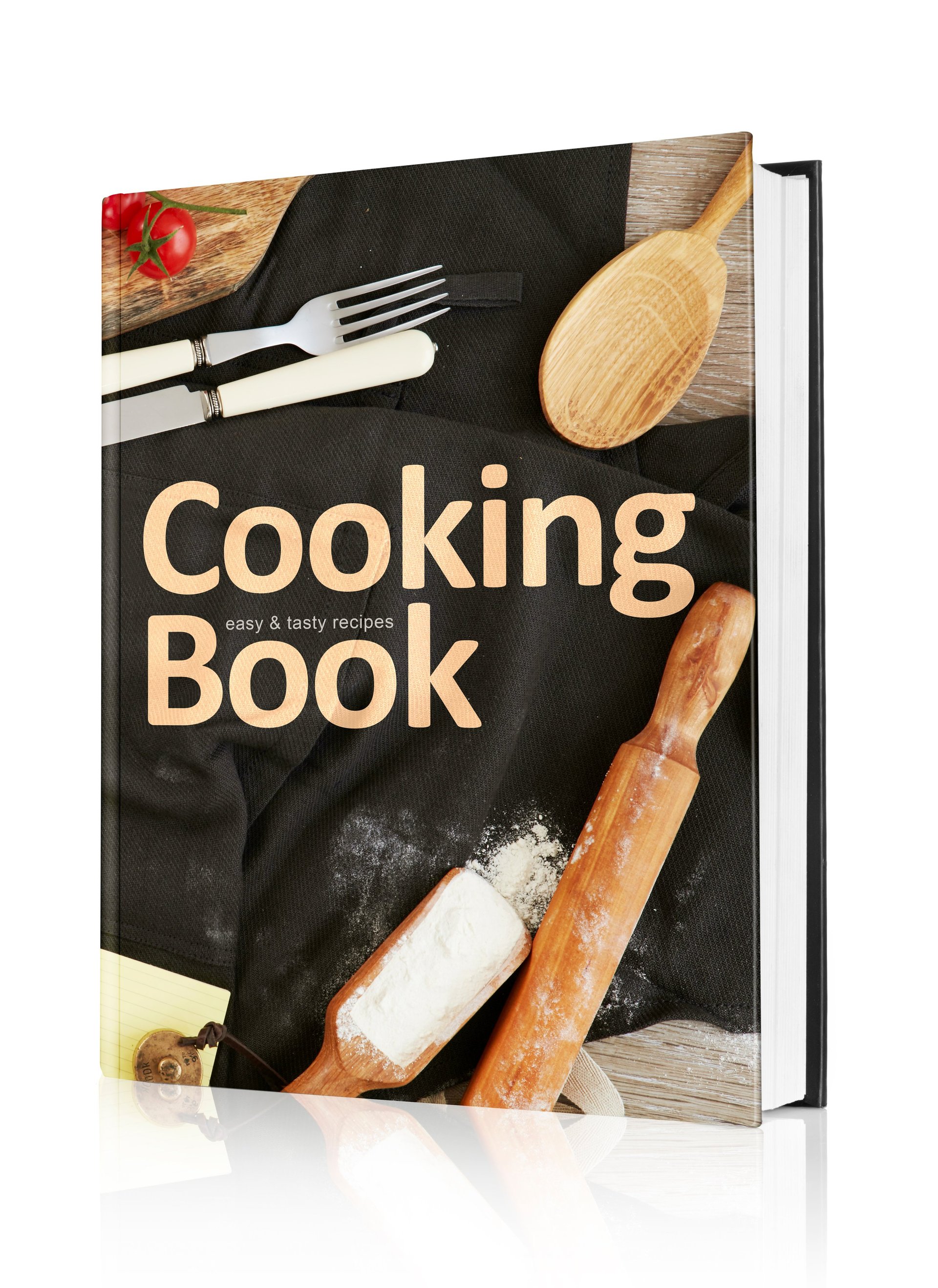 Professionally printed hardcover cookbook, the finished result of our cookbook publishing service